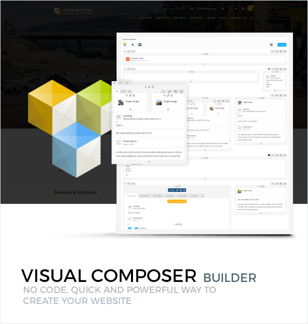 WPBakery Page Builder (sebelumnya Visual Composer) disertakan