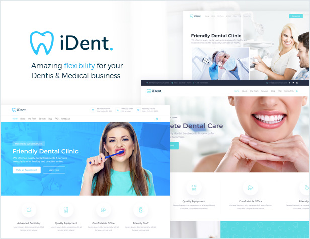 iDent - Dentist & Medical WordPress Theme - 1